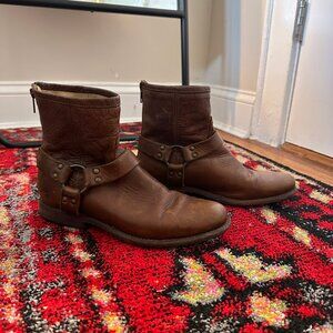 Frye - Vintage Phillip Harness Bootie in Cognac - Size 8